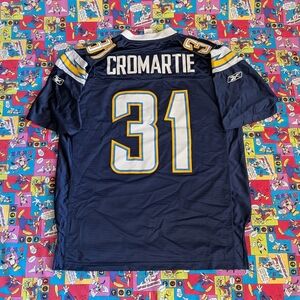 San Diego Chargers Antonio Cromartie Reebok On Field Equipment Jersey Stitched T